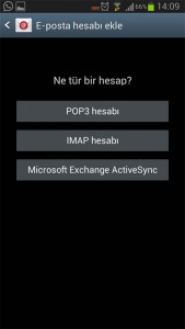 android mail kurulumu